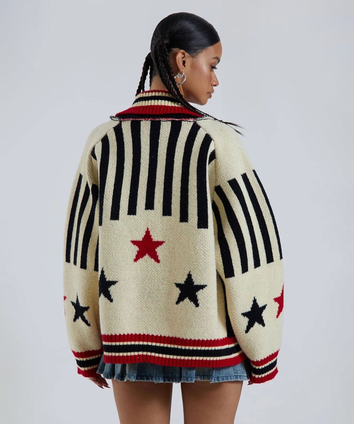 제이디드 런던(JADED LONDON) (U) 집 스루 점퍼 멀티 ZIP THROUGH JUMPER MULTI