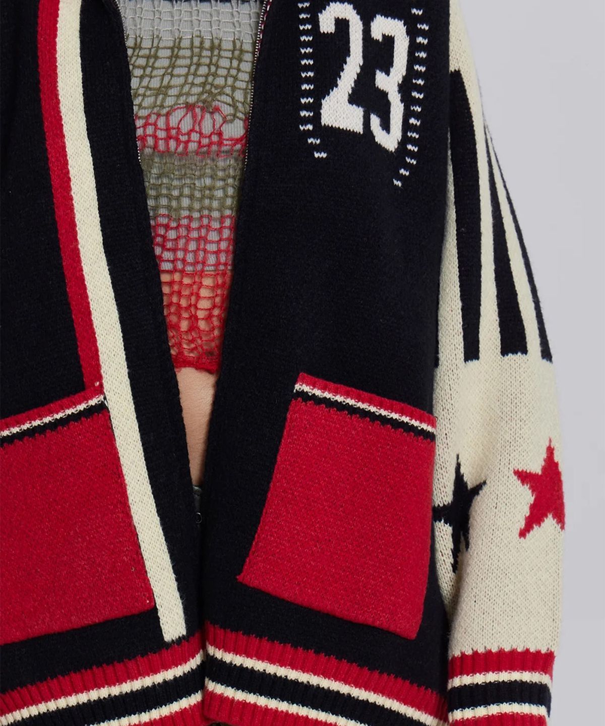 제이디드 런던(JADED LONDON) (U) 집 스루 점퍼 멀티 ZIP THROUGH JUMPER MULTI