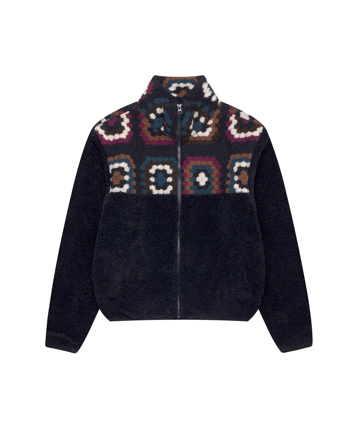 스튜디오앤파르크(STUDIO&PARC) Crochet Fleece Jacket_Navy