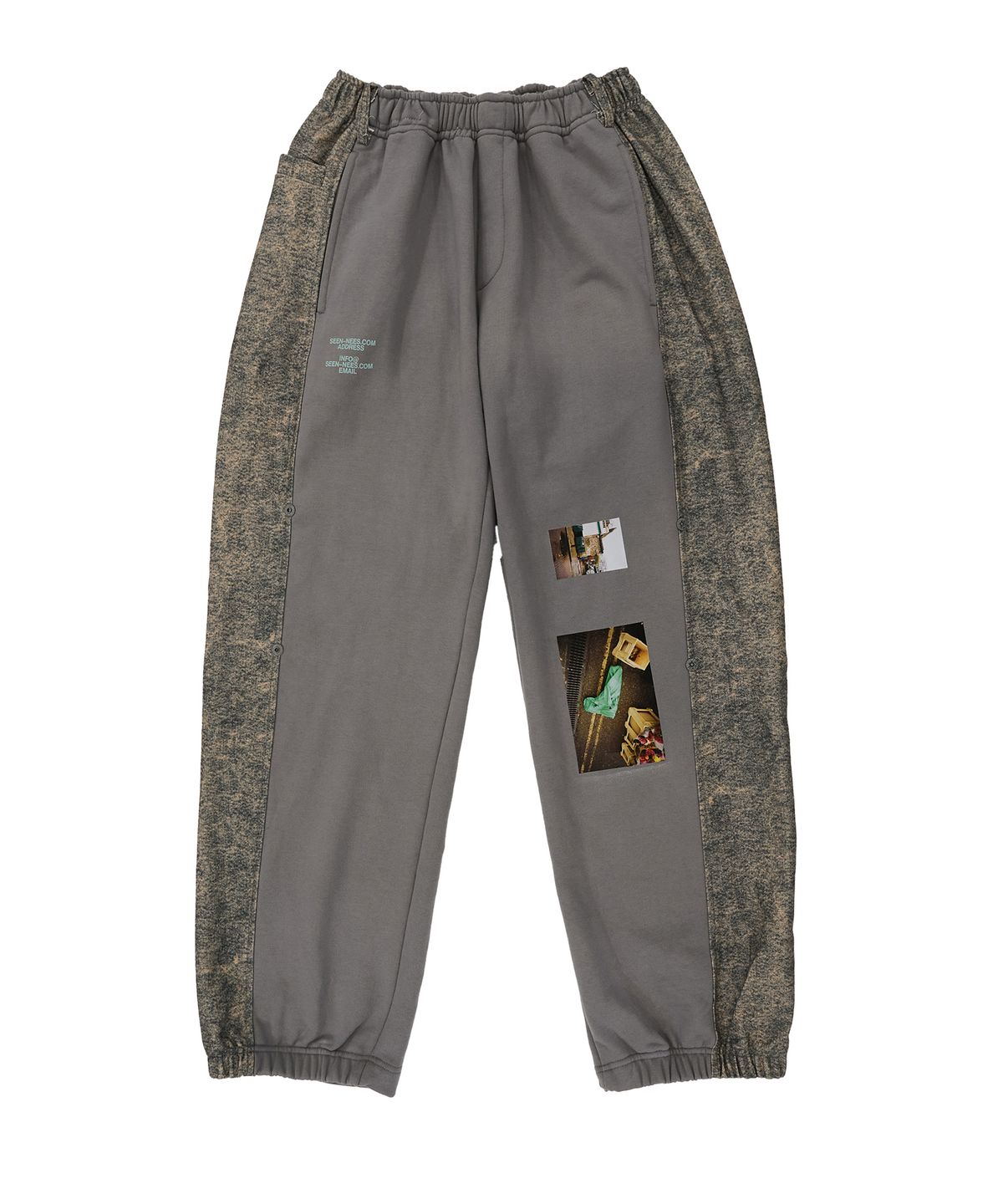 씬(SEEN) DENIM PANELED SWEATPANTS (Grey)