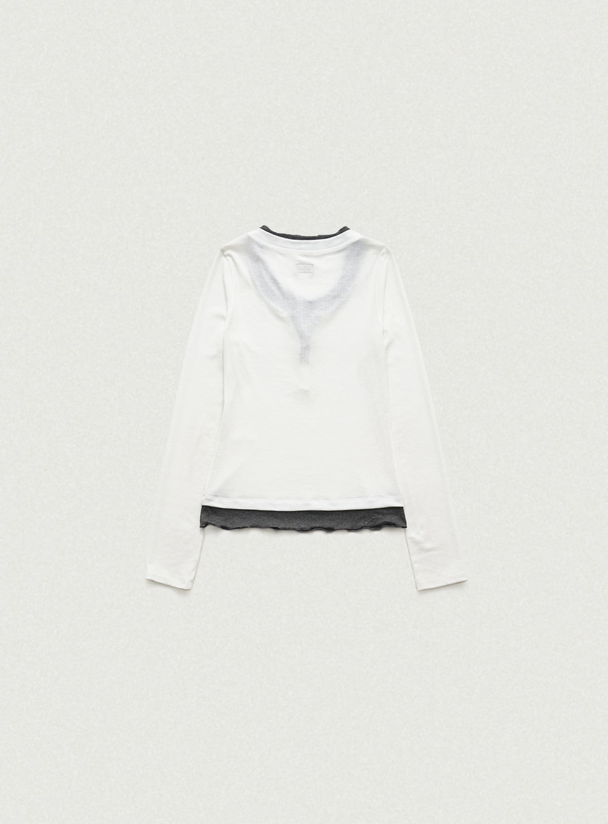 더바넷(THEBARNNET) Aimee Slim Layered T-shirt_Ivory