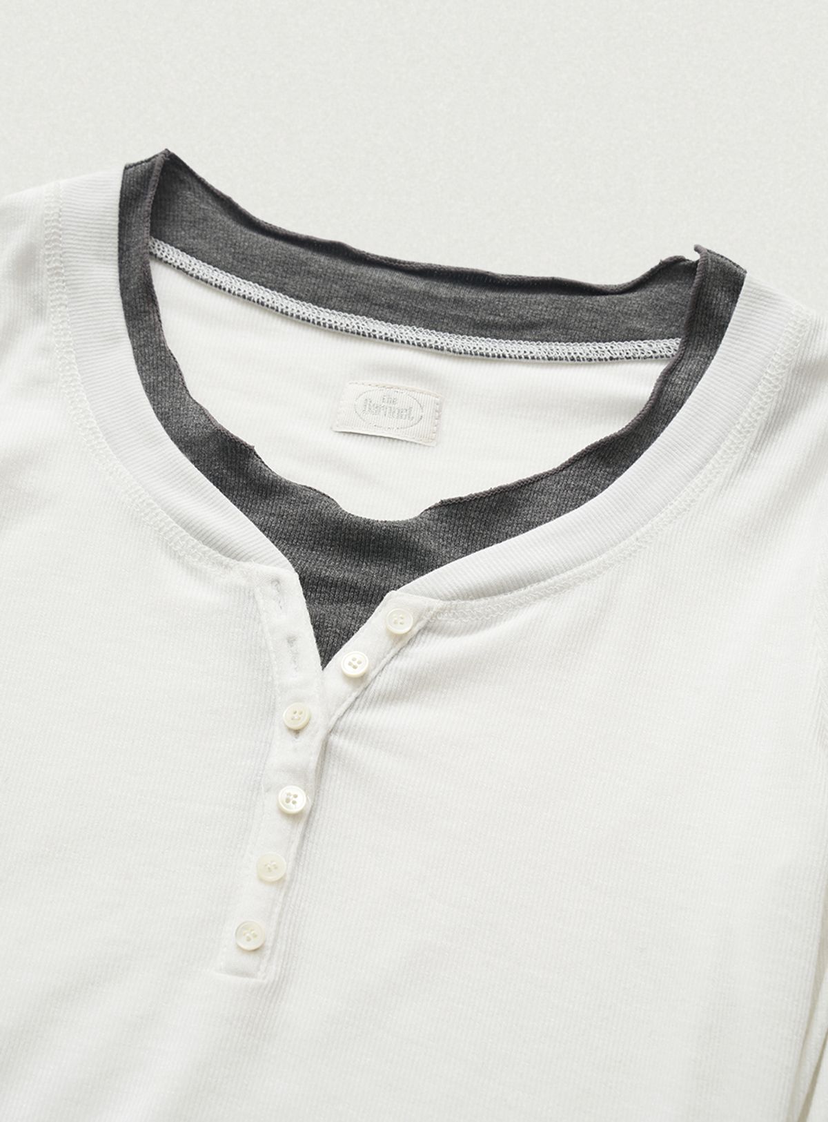 더바넷(THEBARNNET) Aimee Slim Layered T-shirt_Ivory