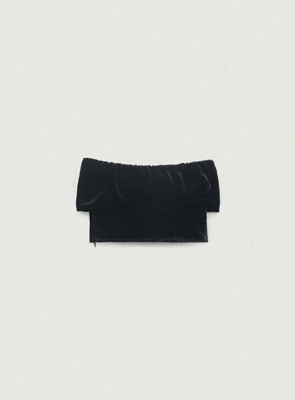 더바넷(THEBARNNET) Ribbon Off-Shoulder Velvet Top