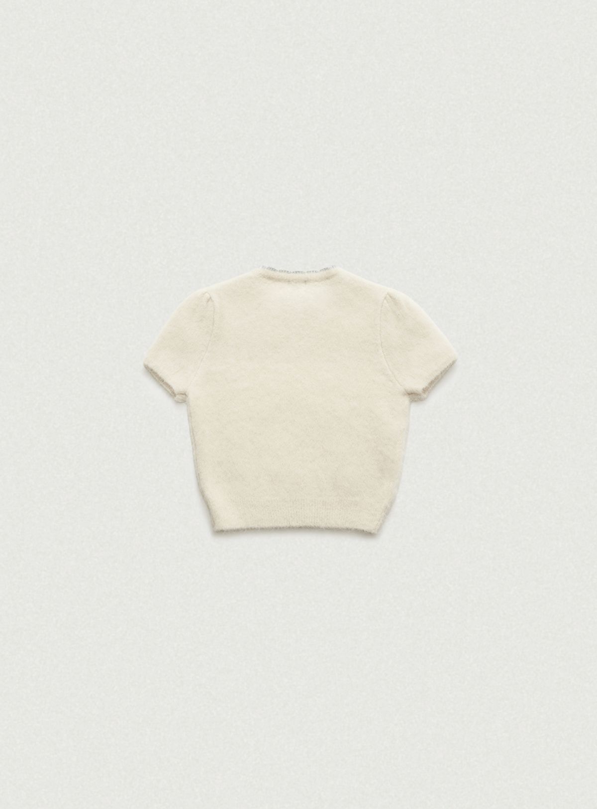 더바넷(THEBARNNET) Pow Brushed Logo Knit Top_Ivory