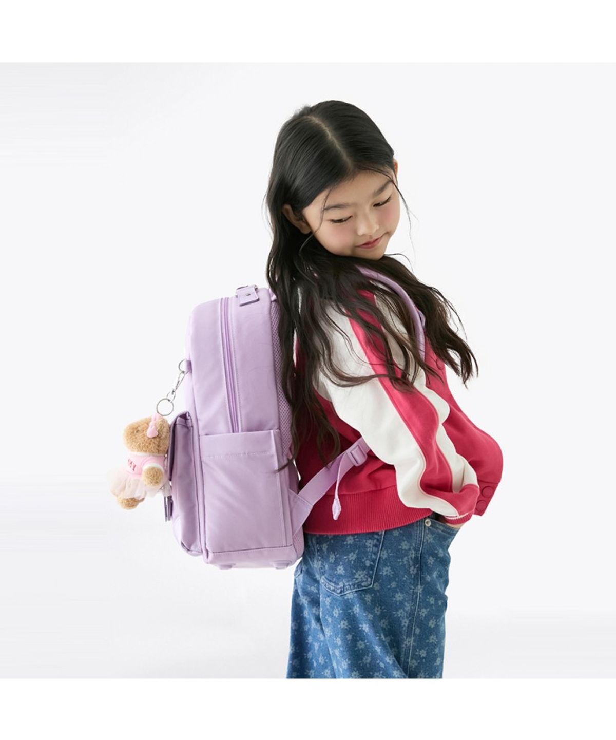 타미힐피거 키즈(TOMMY HILFIGER KIDS) [키링GIFT증정] 클래식 버클 백팩+보조가방 SET