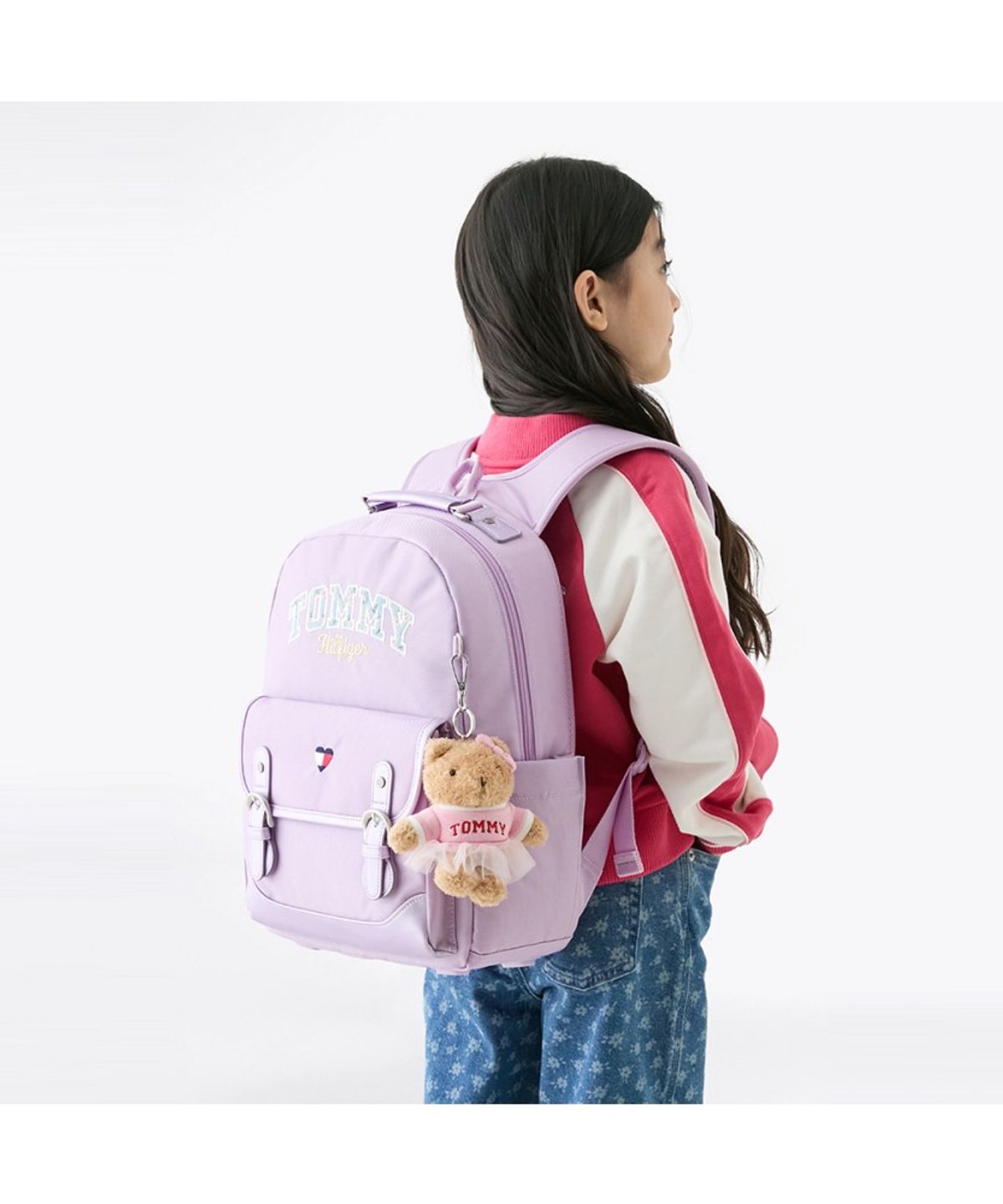 타미힐피거 키즈(TOMMY HILFIGER KIDS) [키링GIFT증정] 클래식 버클 백팩+보조가방 SET