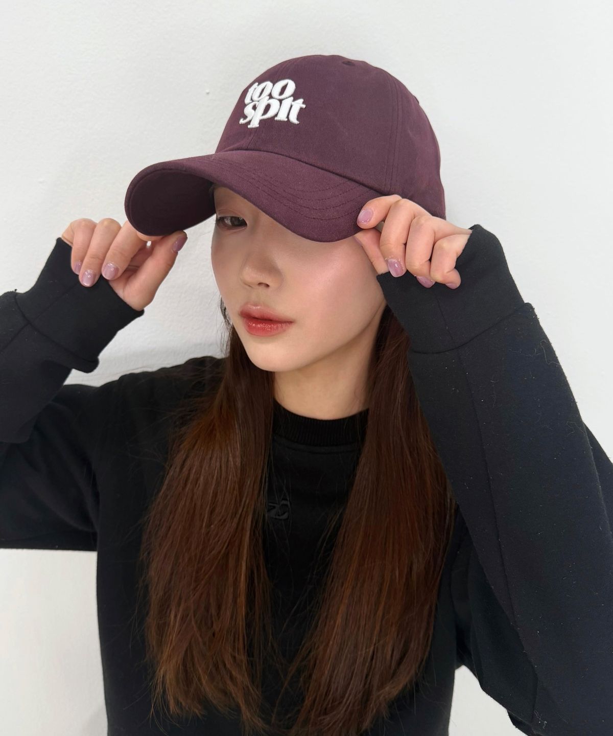 투에스핏(TOOSPIT) 시그니처  볼캡 (버건디)