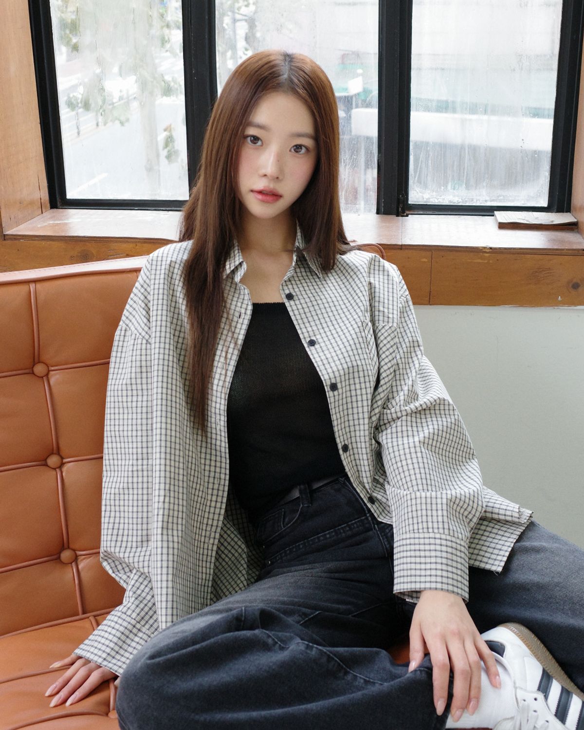무아무아(MUAHMUAH) 루즈핏 깅엄 체크 셔츠 [2color]