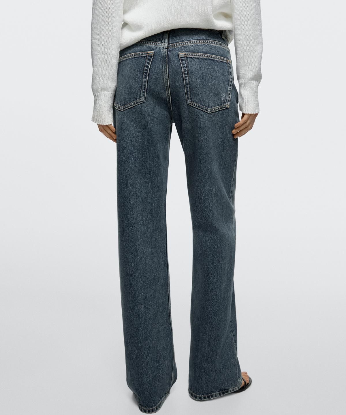 마시모두띠(MASSIMO DUTTI) 하이웨이스트 와이드 레그 진