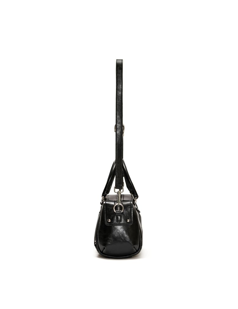 MUSINSA公式 | SUNBURNPROJECT Faux Leather Mini M.O.S Bag, BLACK