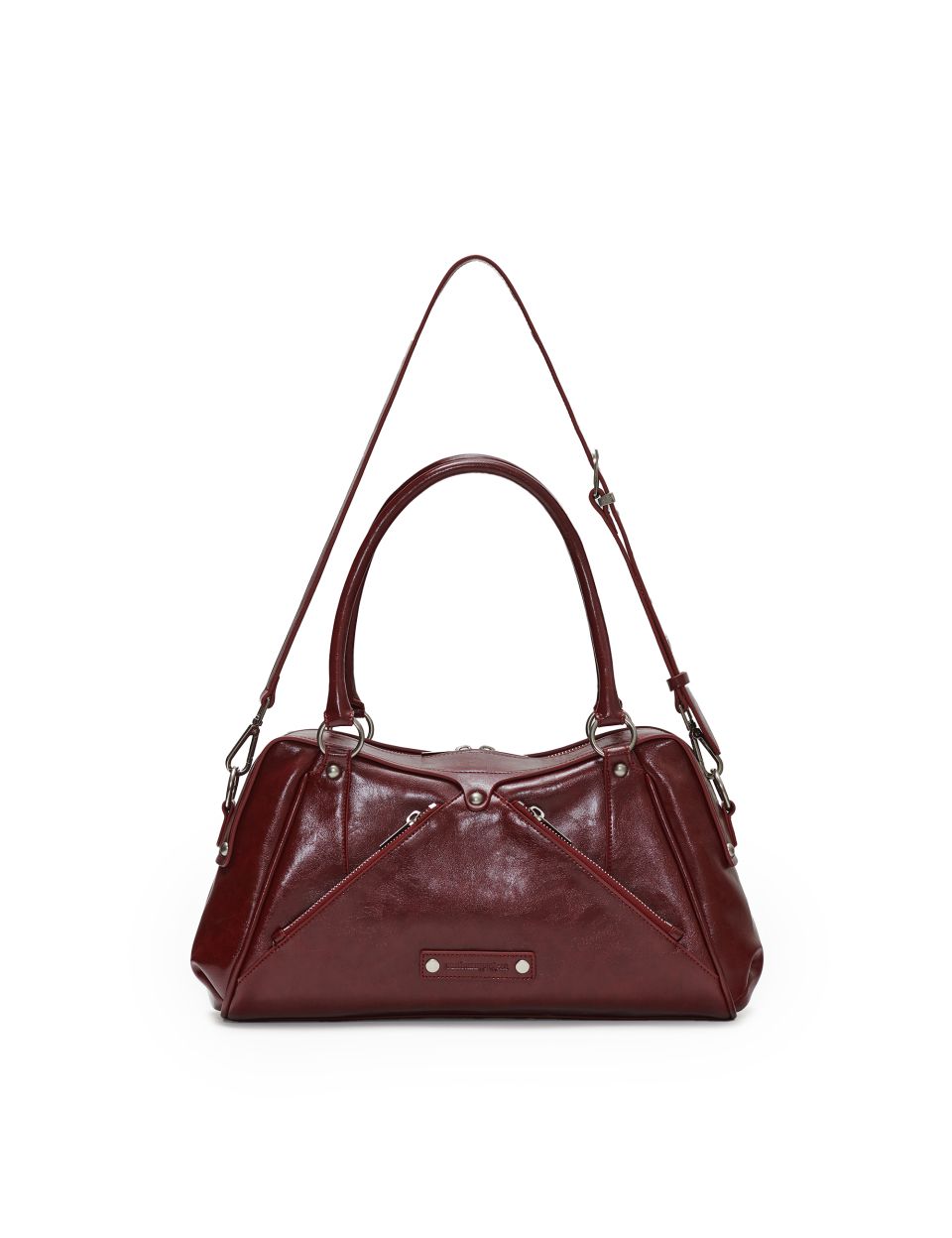 MUSINSA公式 | SUNBURNPROJECT Faux Leather M.O.S Bag, BURGUNDY