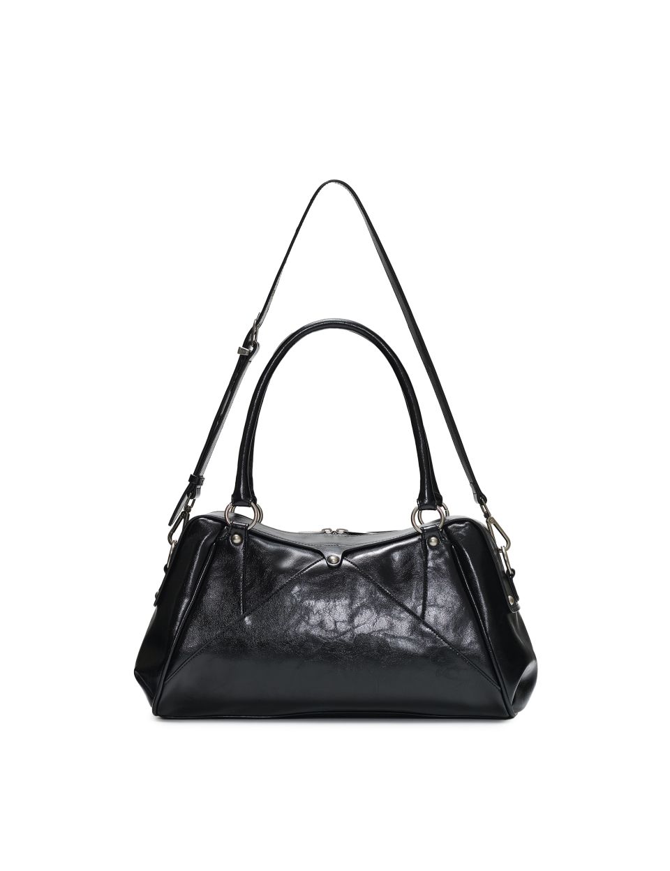 MUSINSA | SUNBURNPROJECT Faux Leather M.O.S Bag, BLACK