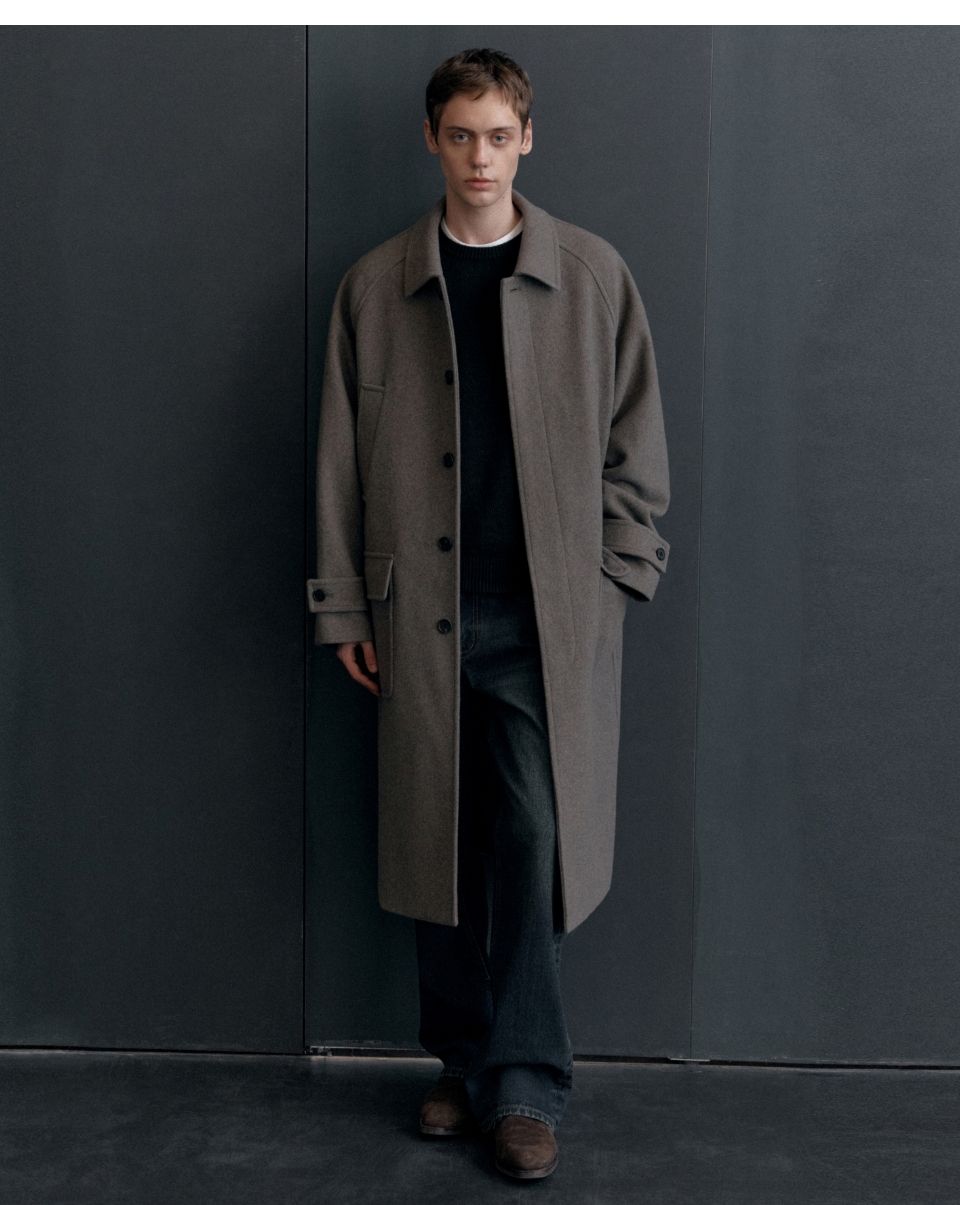MUSINSA | MUSINSA STANDARD Wool Blend Oversized Muff Balmacaan