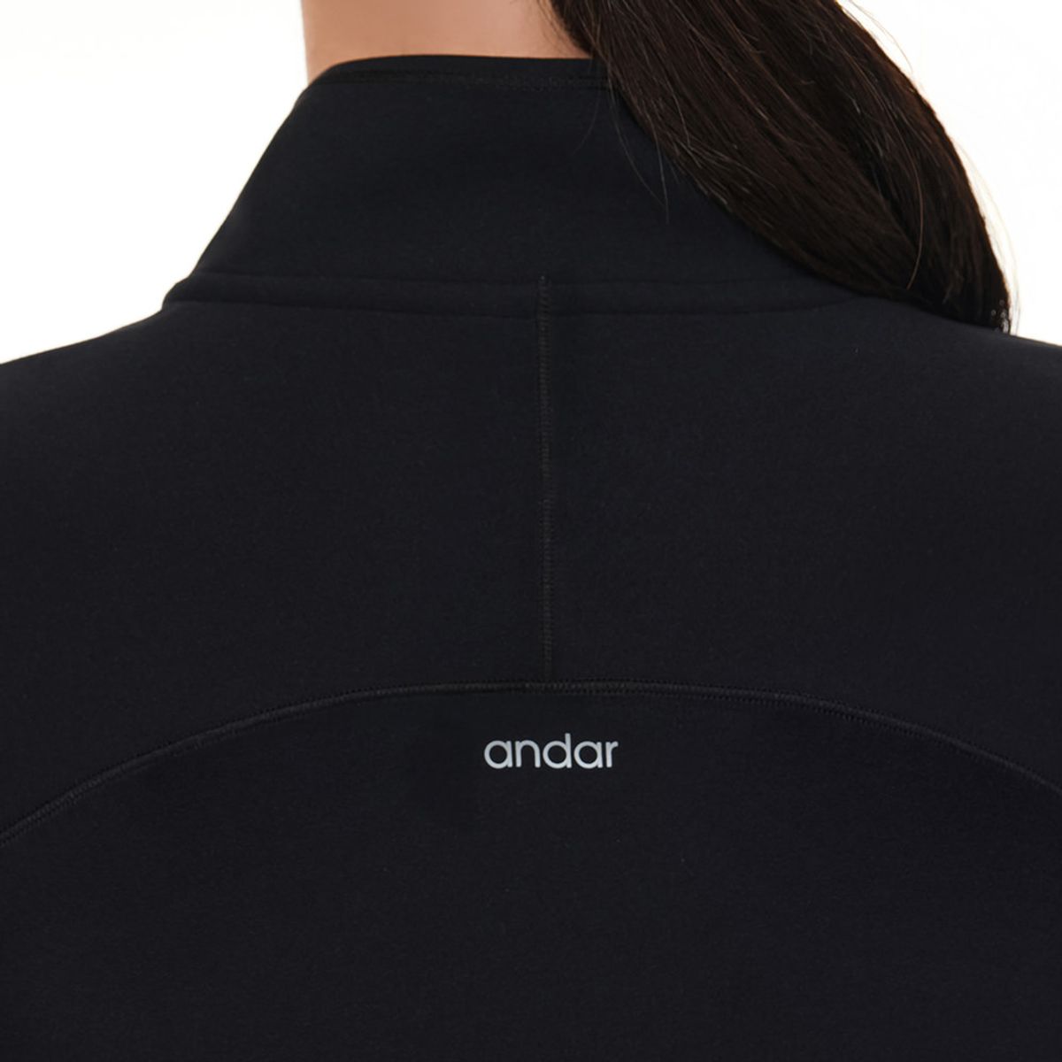 안다르(ANDAR) 릴레어 기모 크롭 하프 집업