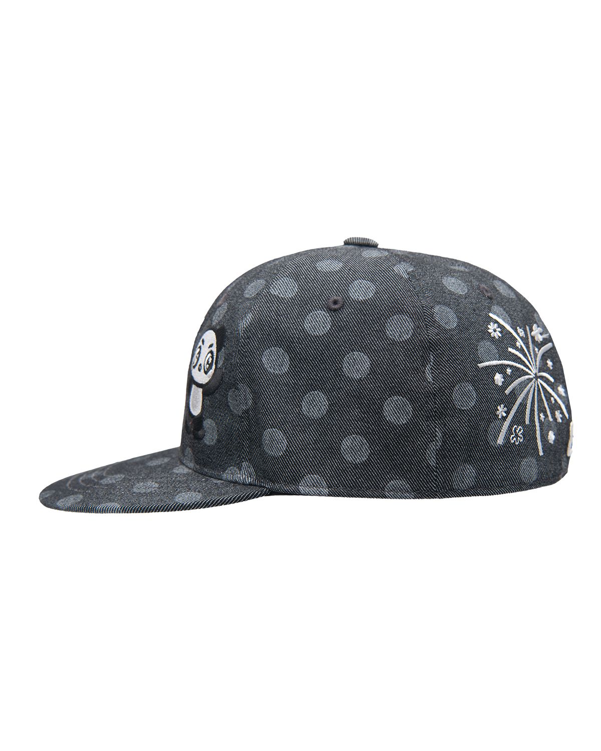 더뮤지엄비지터(THEMUSEUMVISITOR) PANDA EMBROIDERY CAP (BLACK DOT)