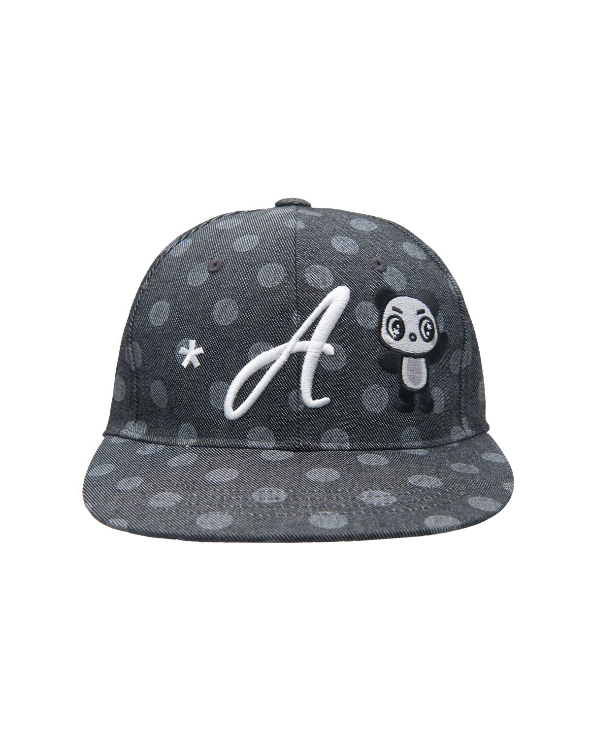더뮤지엄비지터(THEMUSEUMVISITOR) PANDA EMBROIDERY CAP (BLACK DOT)