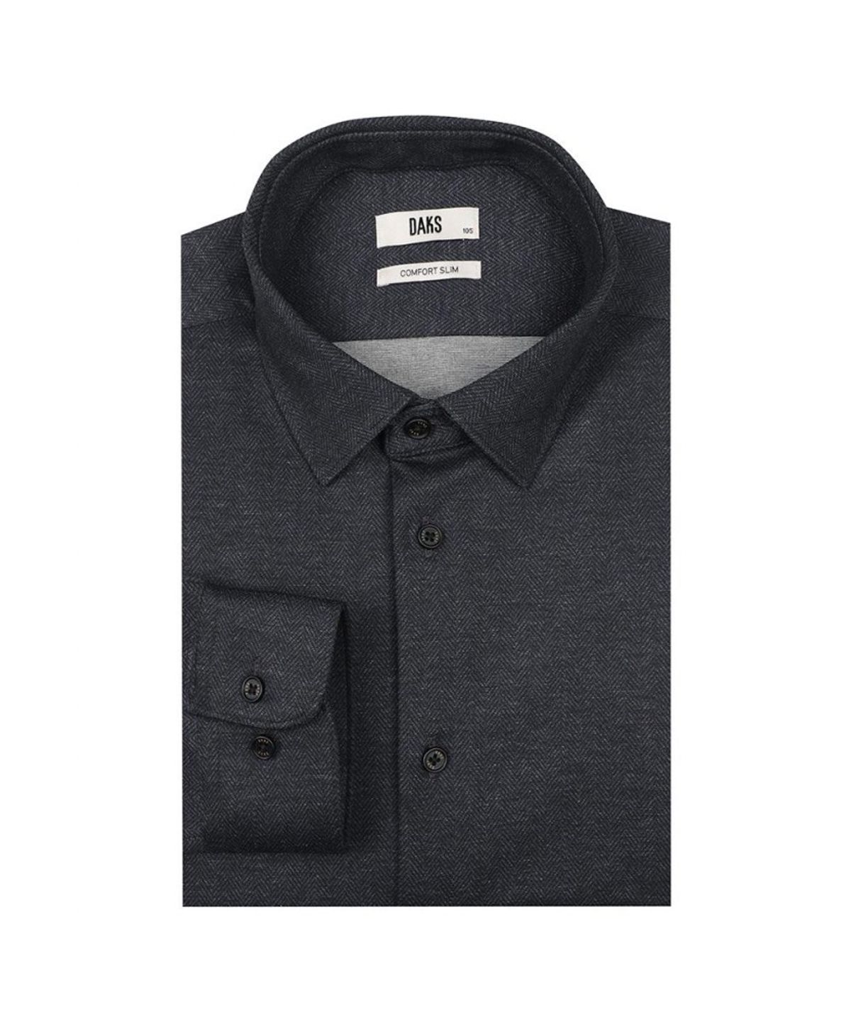 닥스셔츠(DAKS SHIRTS) 노케어 스트레치 헤링본 프린트 셔츠 컴포트슬림핏_DLW1SHDL221G1