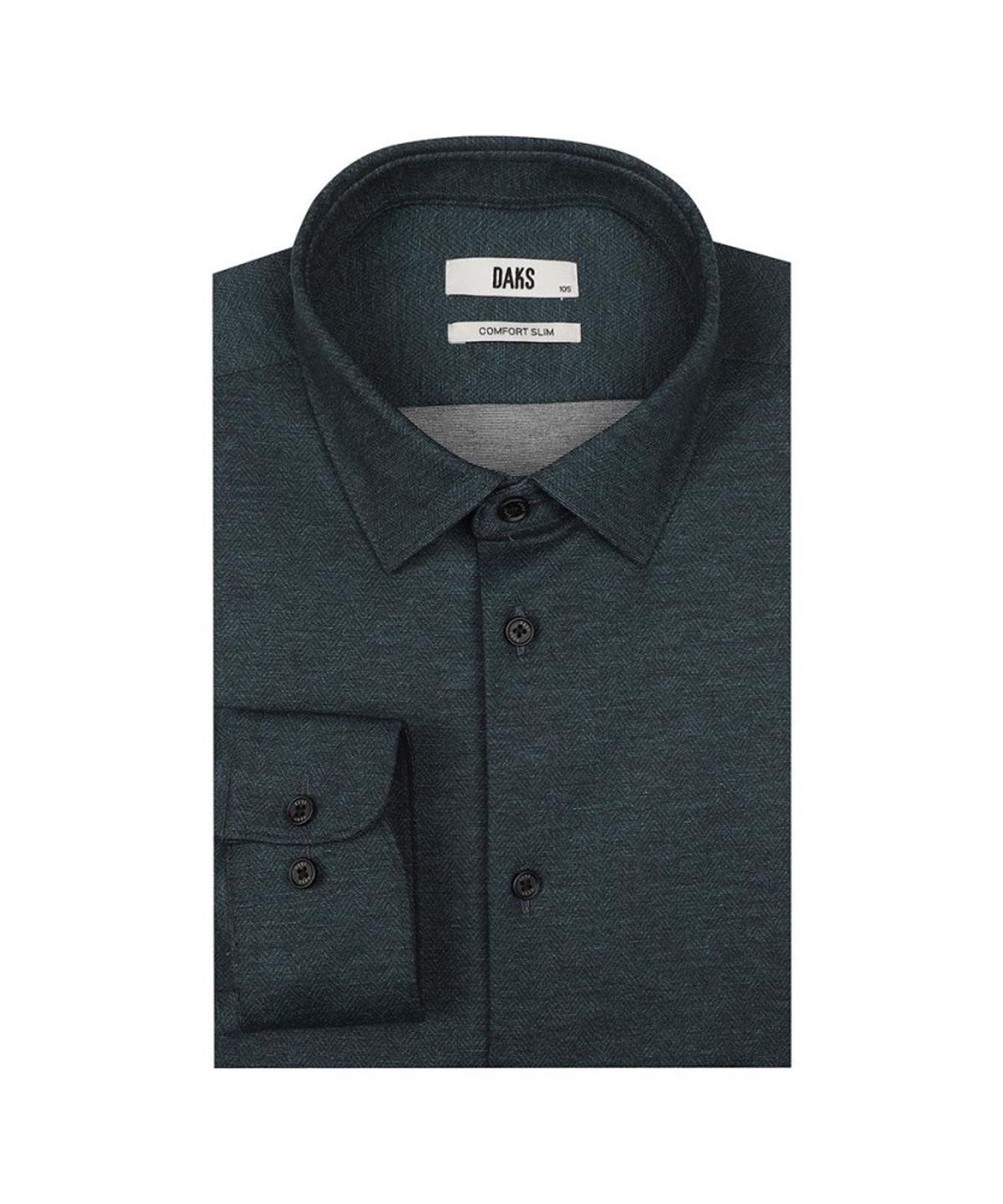 닥스셔츠(DAKS SHIRTS) 노케어 스트레치 헤링본 프린트 셔츠 컴포트슬림핏_DLW1SHDL221E1