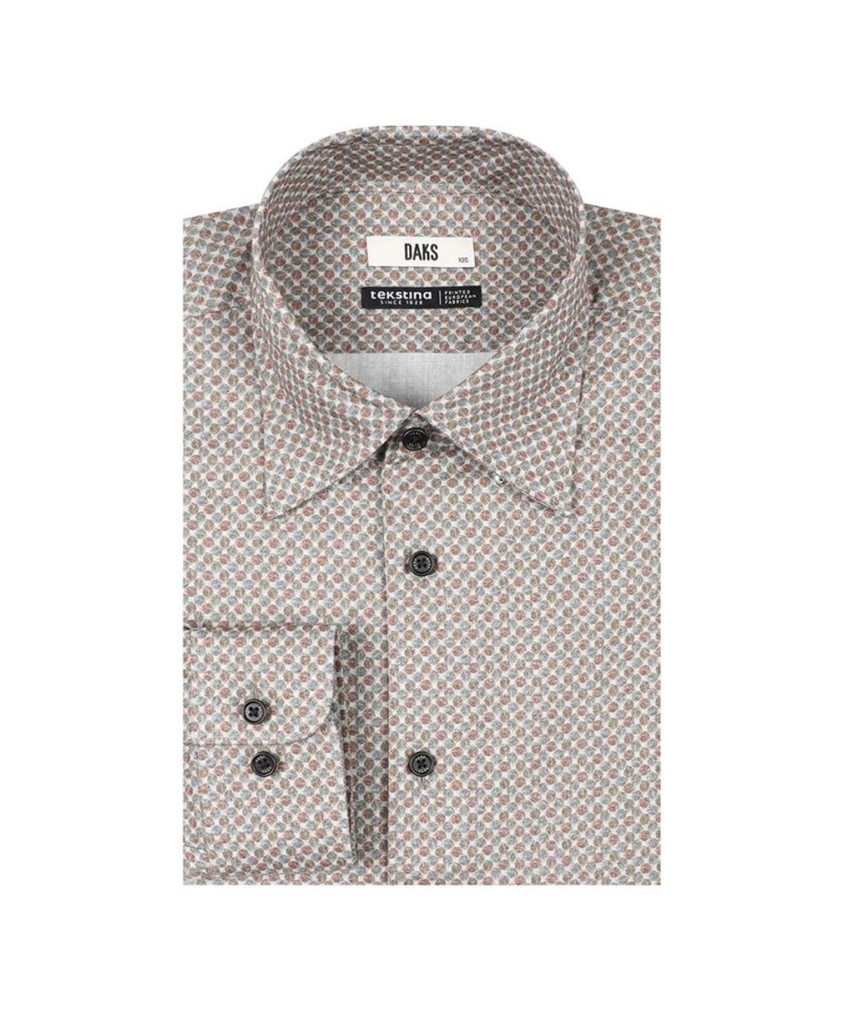 닥스셔츠(DAKS SHIRTS) 기모 면100 프린트 드레스셔츠 컴포트슬림핏_DLW1SHDL295KK
