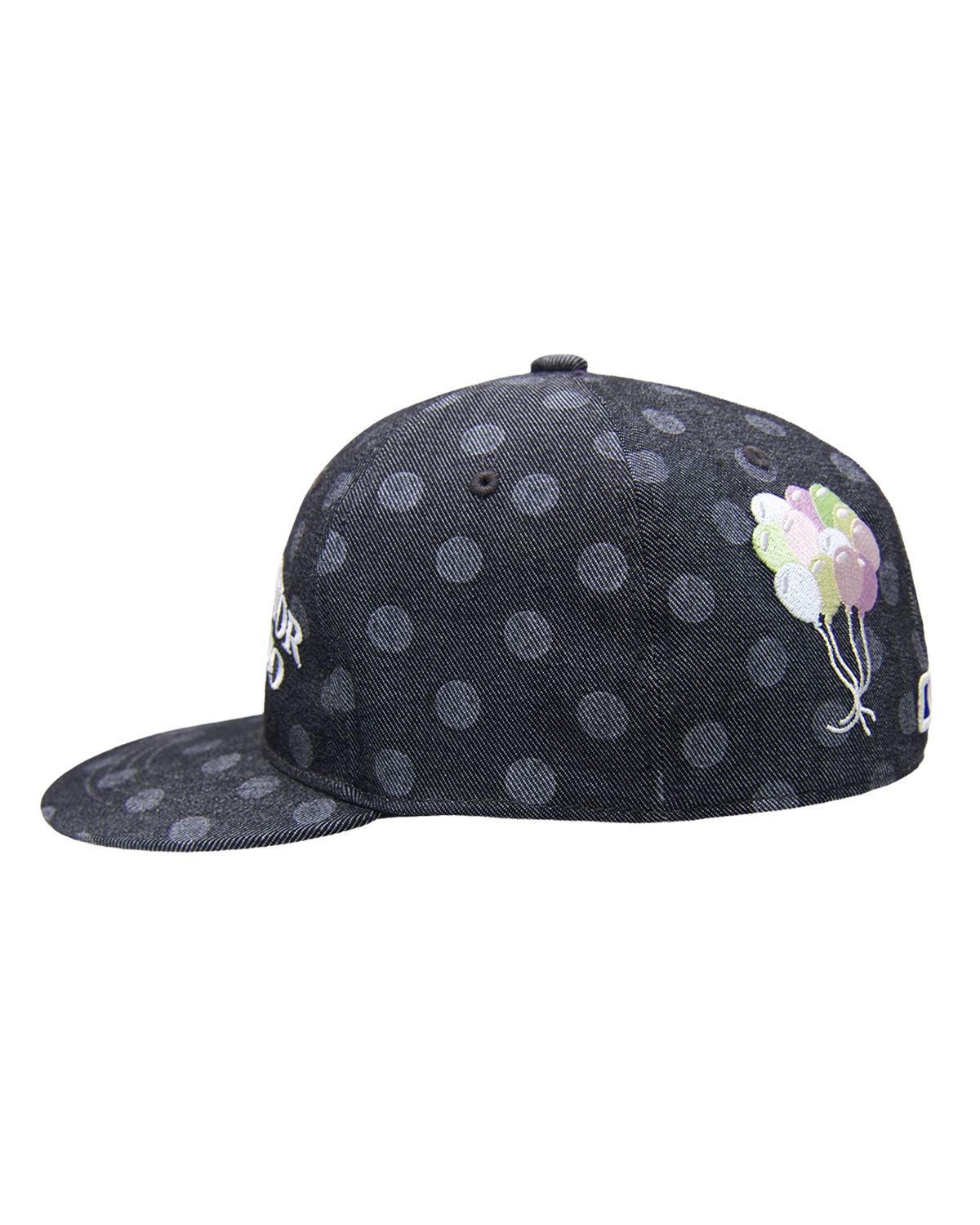 더뮤지엄비지터(THEMUSEUMVISITOR) RABBIT EMBROIDERY CAP (BLACK DOT)