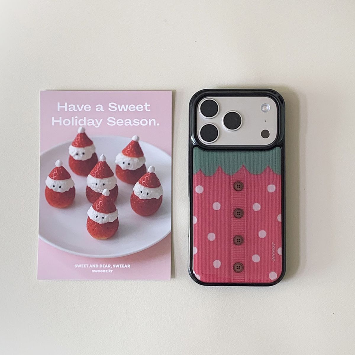 스위어(SWEEAR) RED BERRY CARDIGAN CASE  (글라스&에폭시)