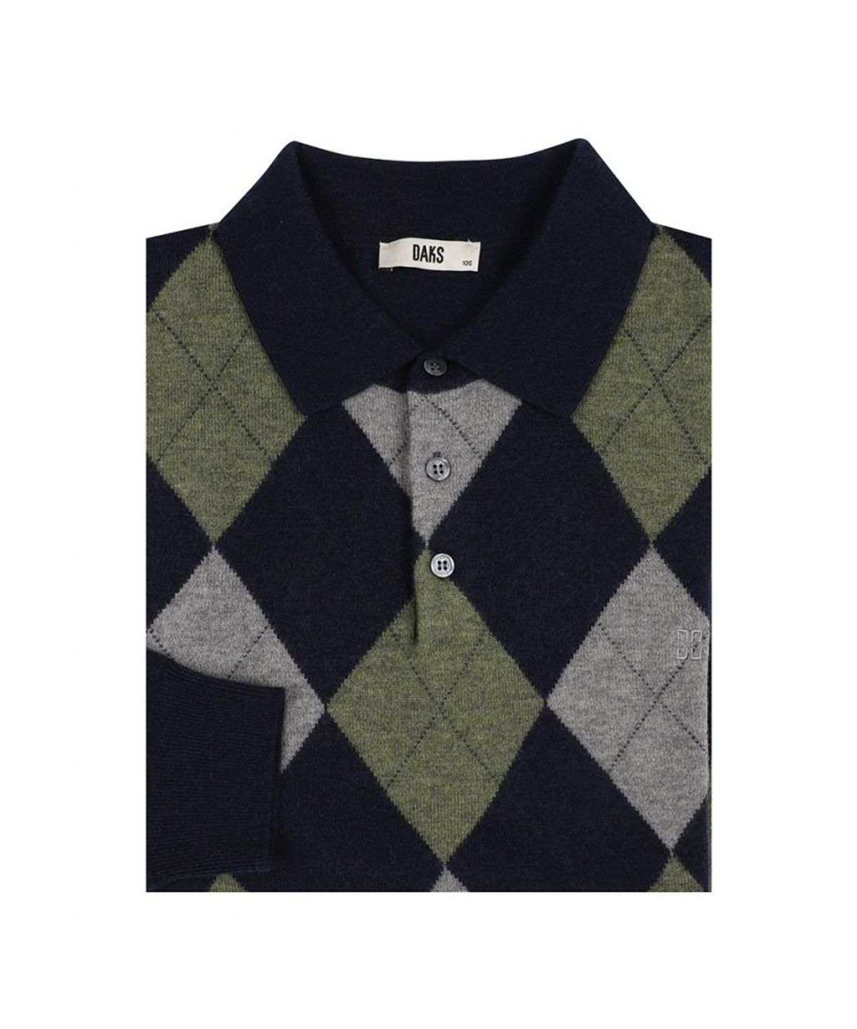 닥스셔츠(DAKS SHIRTS) 울100 아가일 카라니트_DLW1SWTL102N1