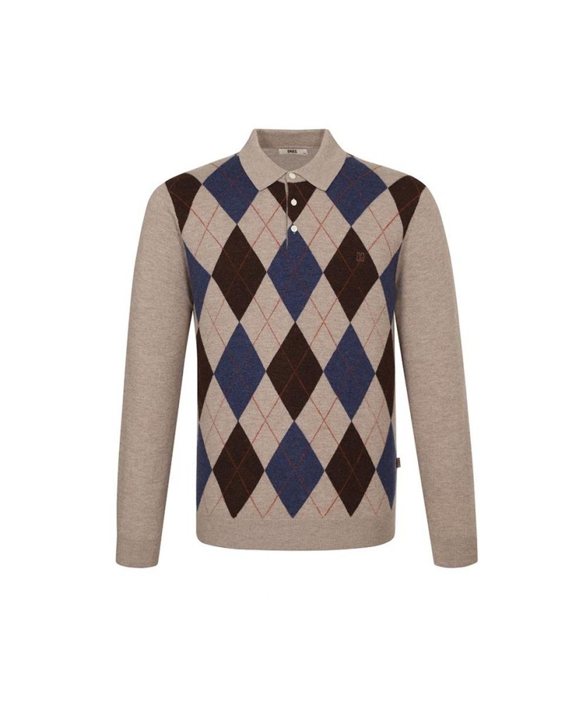 닥스셔츠(DAKS SHIRTS) 울100 아가일 카라니트_DLW1SWTL102I1