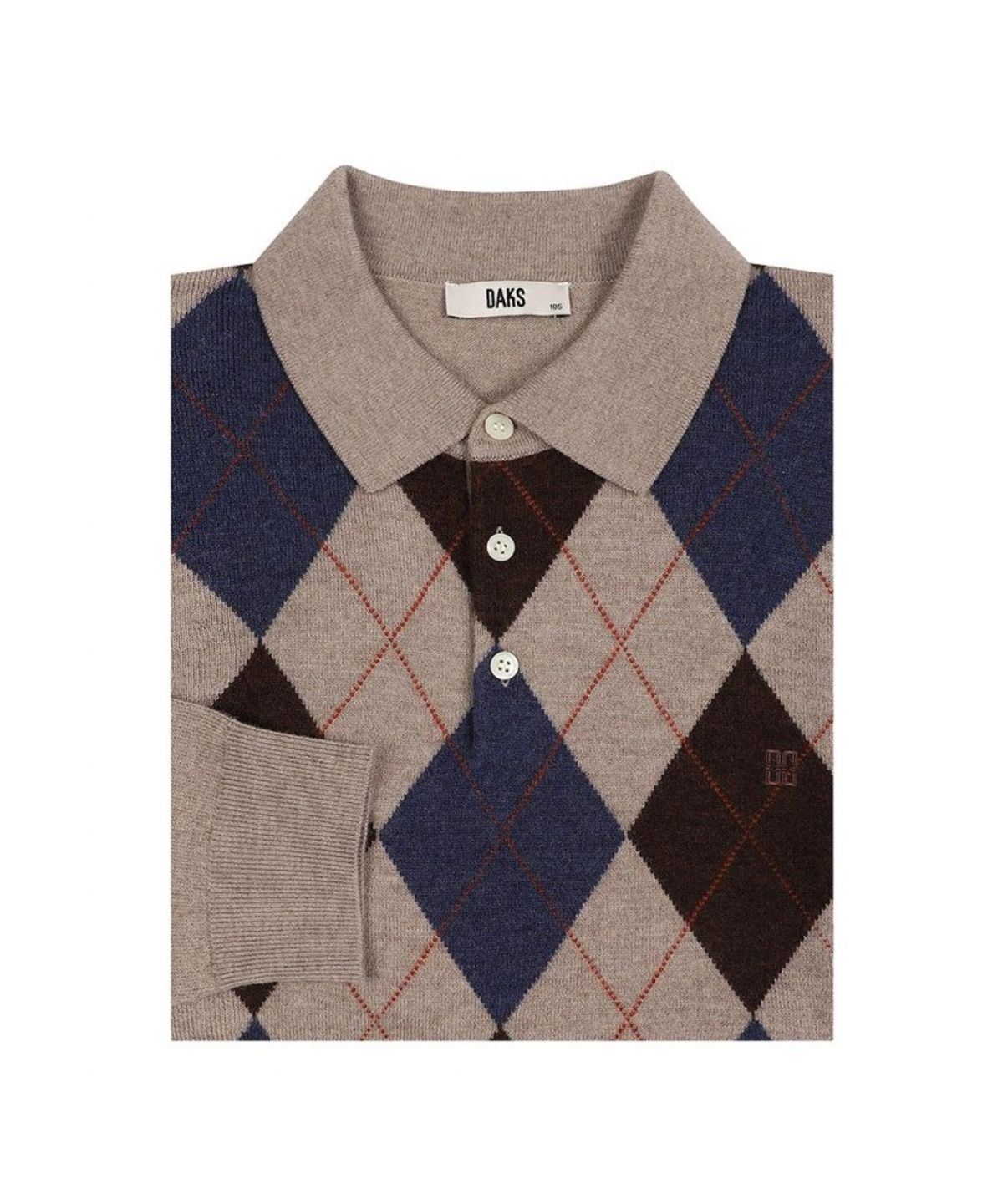 닥스셔츠(DAKS SHIRTS) 울100 아가일 카라니트_DLW1SWTL102I1