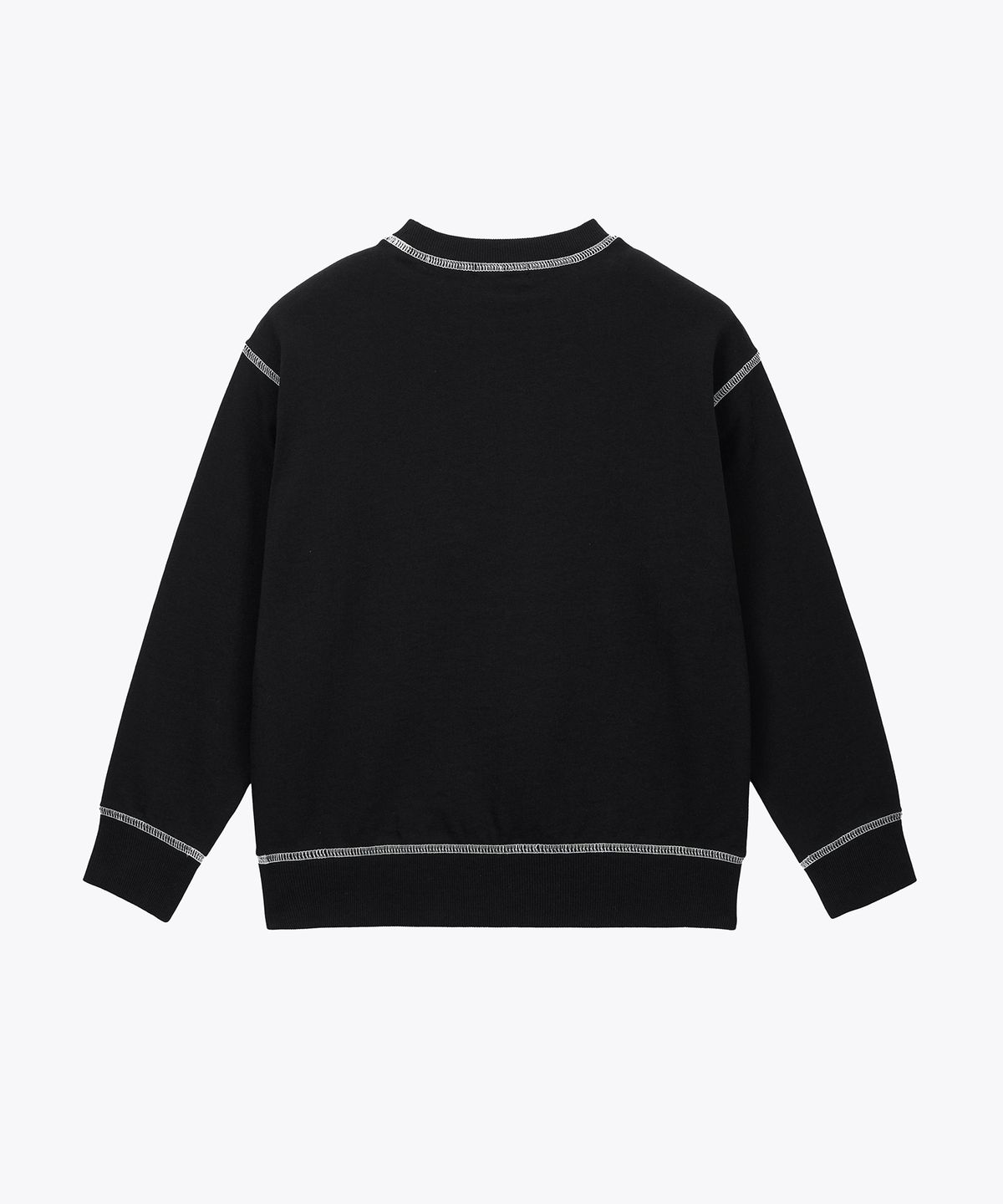 무신사 스탠다드 키즈(MUSINSA STANDARD KIDS) 콘트라스트 커버 스티치 스웨트셔츠 [블랙]