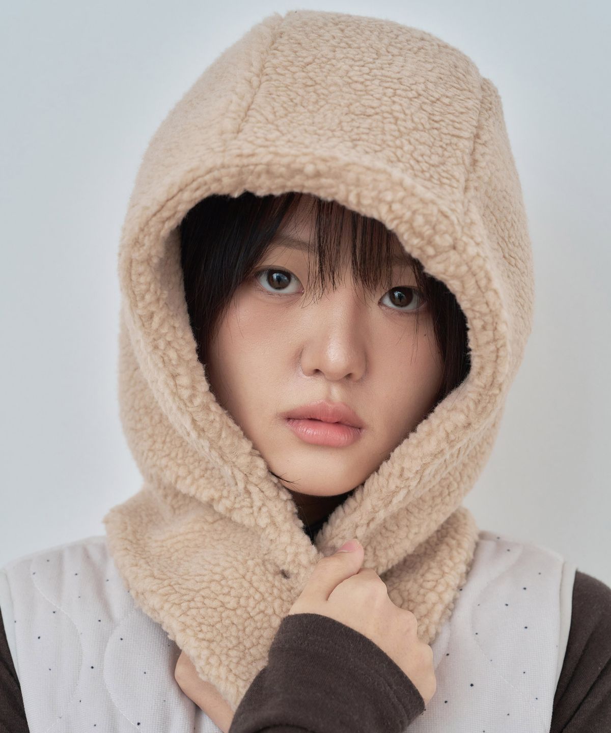 키지코(KIJIKO) ke903-Boucle Balaclava Beige