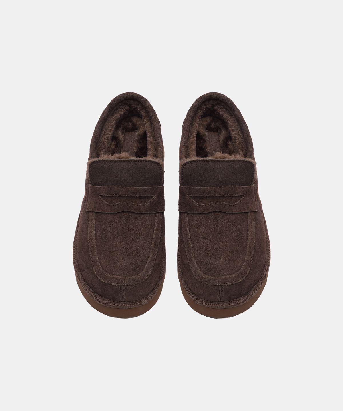 식스핏(6FT) (5CM 키높이) WINTERFELL - SLIP LOAFER CHOCO BROWN 어그 로퍼