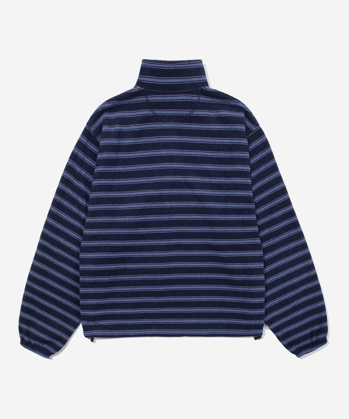키지코(KIJIKO) [PRE-ORDER] ke306-Stripe Fleece Anorak Navy