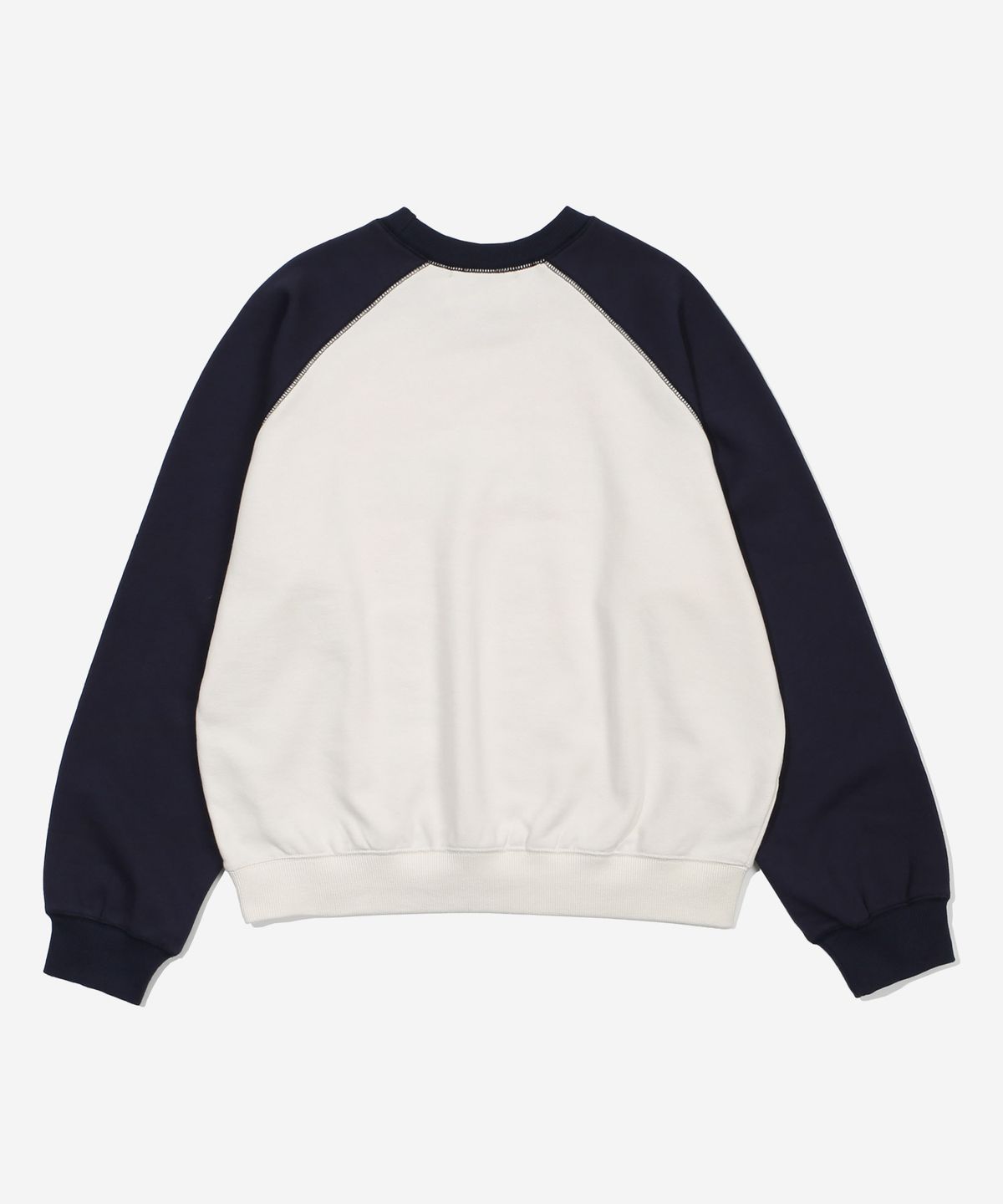 키지코(KIJIKO) ke305-Check Raglan Sweatshirt Navy