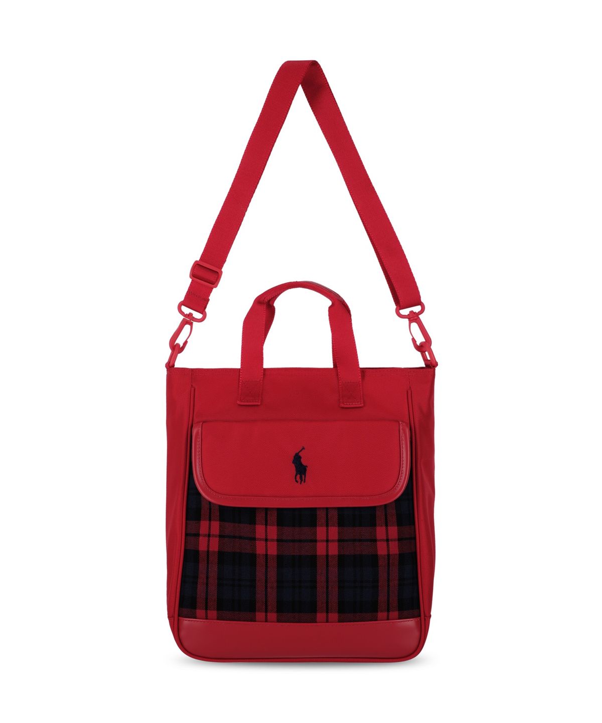 폴로 랄프 로렌 칠드런(POLO RALPH LAUREN CHILDREN) 플래드 백팩 앤 슈즈 백 세트-레드