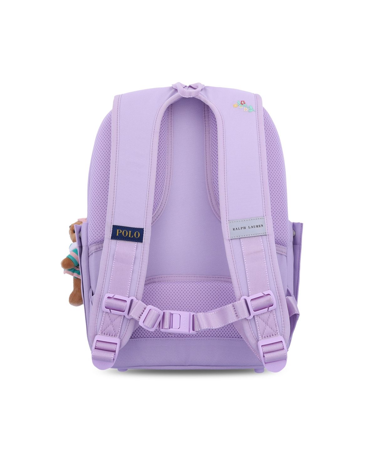 폴로 랄프 로렌 칠드런(POLO RALPH LAUREN CHILDREN) 로고 플로럴 백팩 앤 슈즈 백 세트-라이트 파스텔 퍼플