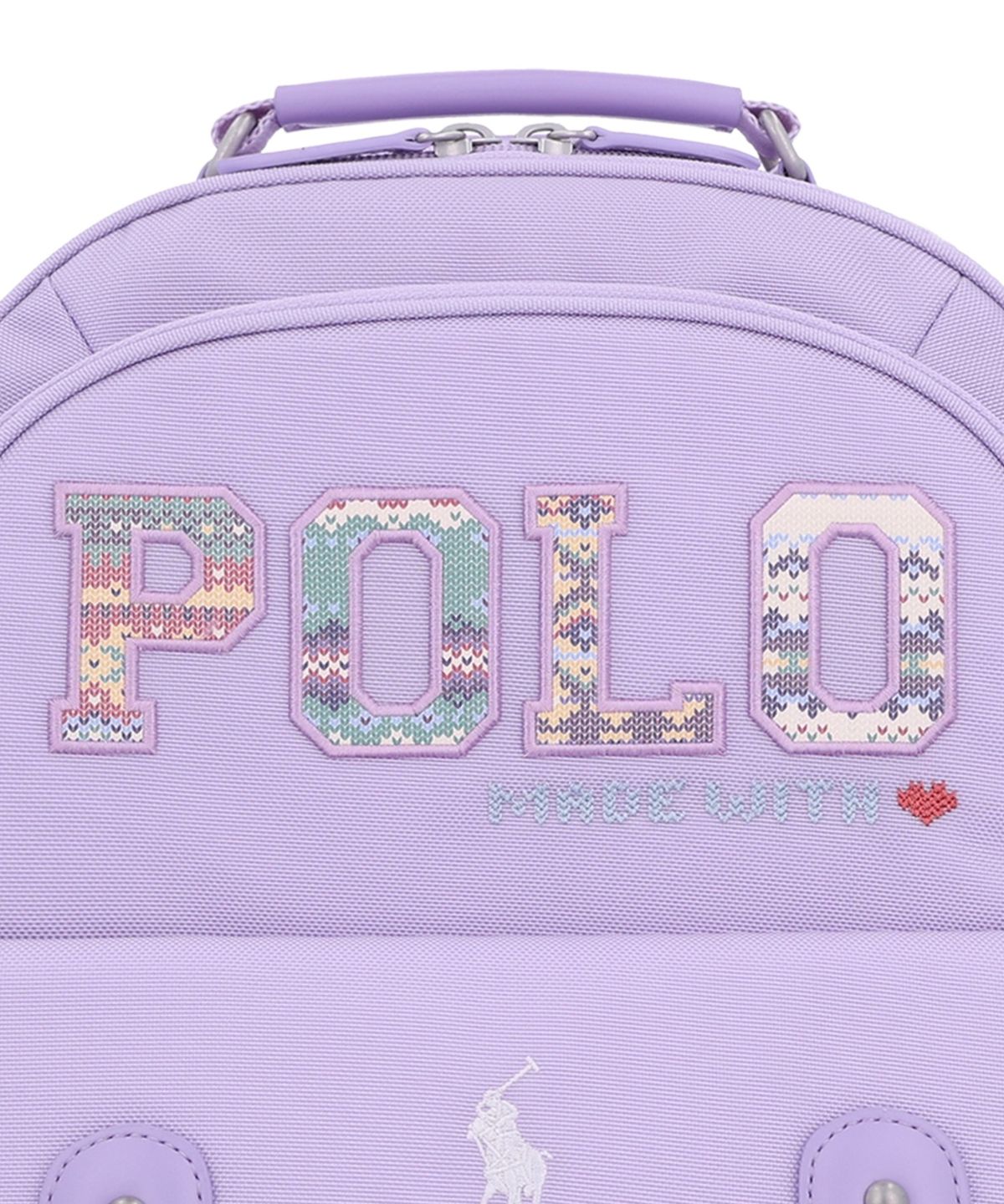 폴로 랄프 로렌 칠드런(POLO RALPH LAUREN CHILDREN) 로고 플로럴 백팩 앤 슈즈 백 세트-라이트 파스텔 퍼플