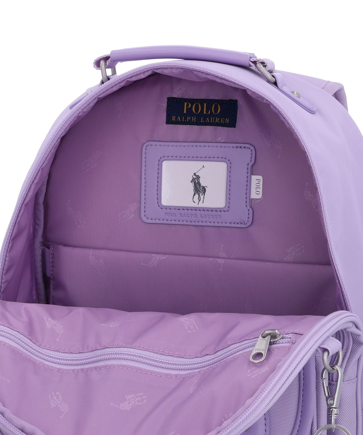 폴로 랄프 로렌 칠드런(POLO RALPH LAUREN CHILDREN) 로고 플로럴 백팩 앤 슈즈 백 세트-라이트 파스텔 퍼플