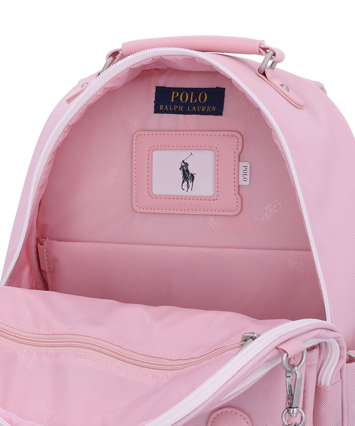 폴로 랄프 로렌 칠드런(POLO RALPH LAUREN CHILDREN) 로고 플로럴 백팩 앤 슈즈 백 세트-핑크