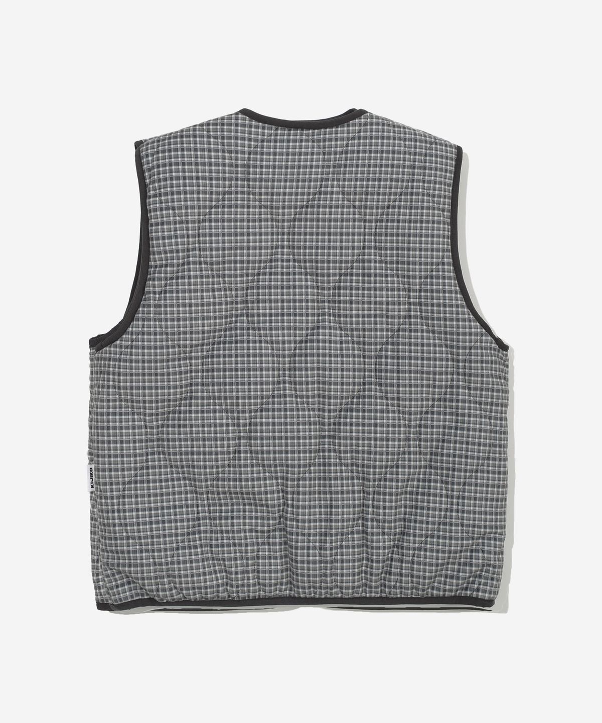 키지코(KIJIKO) ke104-Check Vest Charcoal