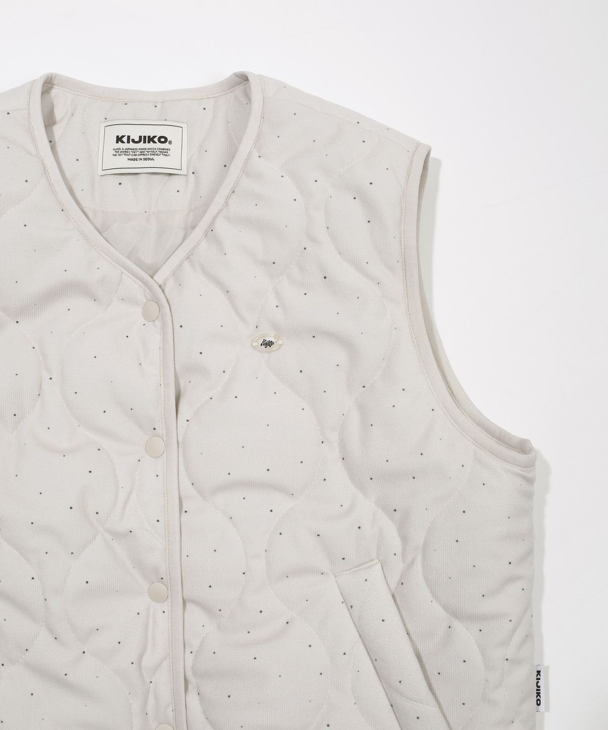 키지코(KIJIKO) ke103-Dot Vest Cream