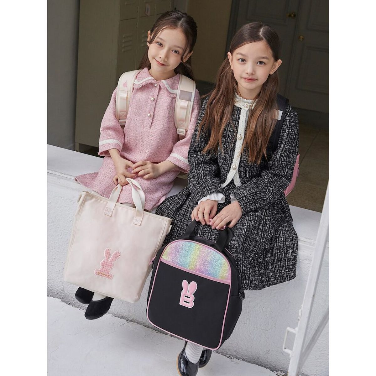 빈폴 키즈(BEANPOLE KIDS) 투명몰드 빙키 책가방 세트  블랙 (PS001368595)