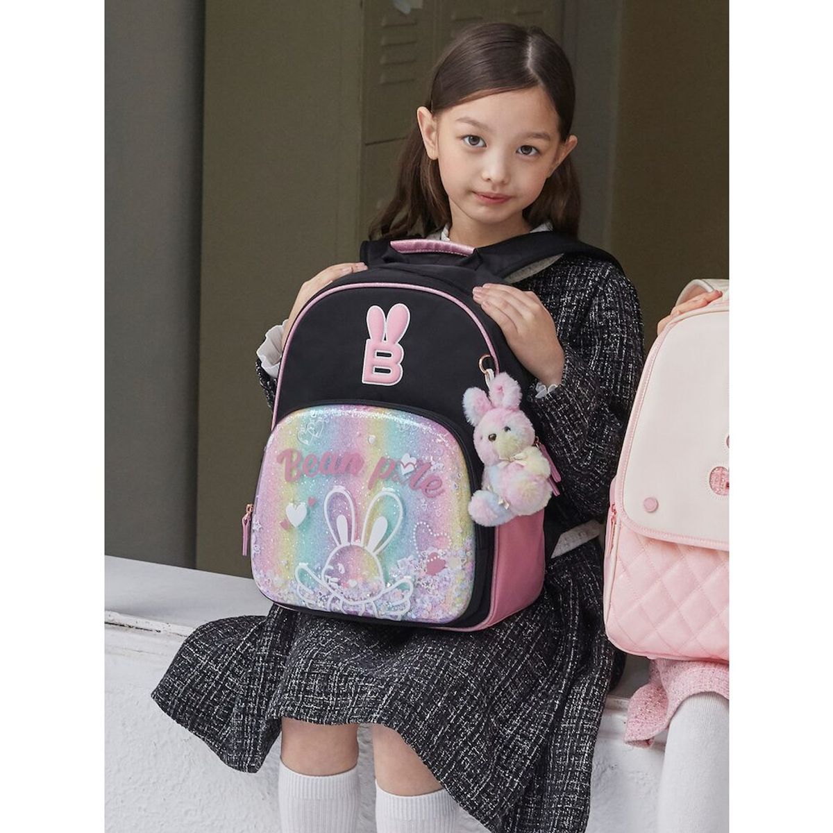 빈폴 키즈(BEANPOLE KIDS) 투명몰드 빙키 책가방 세트  블랙 (PS001368595)