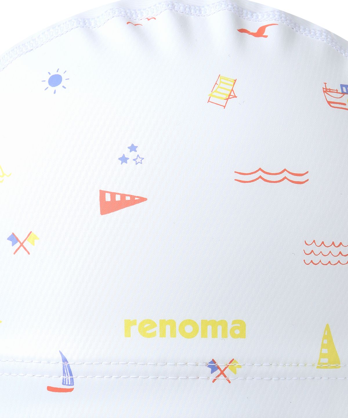 레노마수영복(RENOMASWIM) 용품 아동 썸머 일러스트 PU 수모 화이트 RO-RC2C105-WH