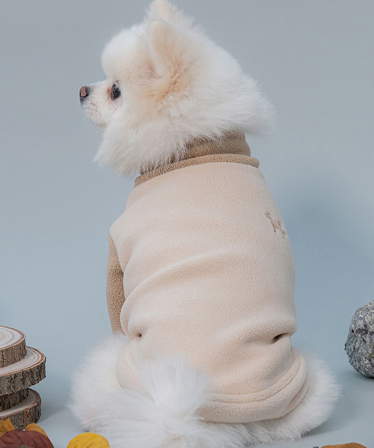 도그아이(DOGI) 강아지 스판 후리스 베이지
