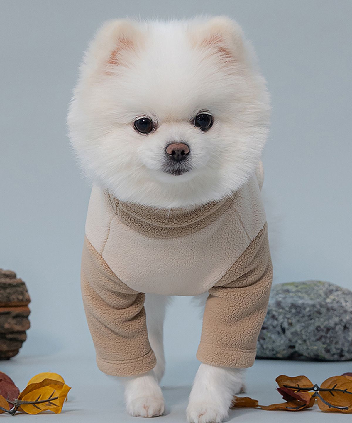 도그아이(DOGI) 강아지 스판 후리스 베이지