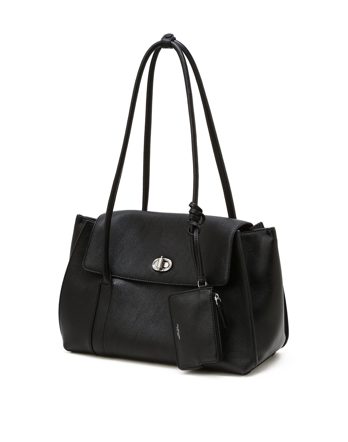 질스튜어트액세서리(JILLSTUART ACC) [AUBE] 가죽 오브 장식 롱숄더 M 블랙