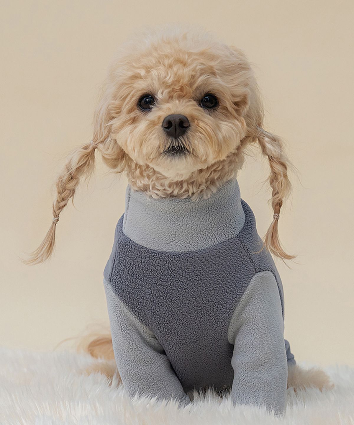 도그아이(DOGI) 강아지 스판 후리스 그레이