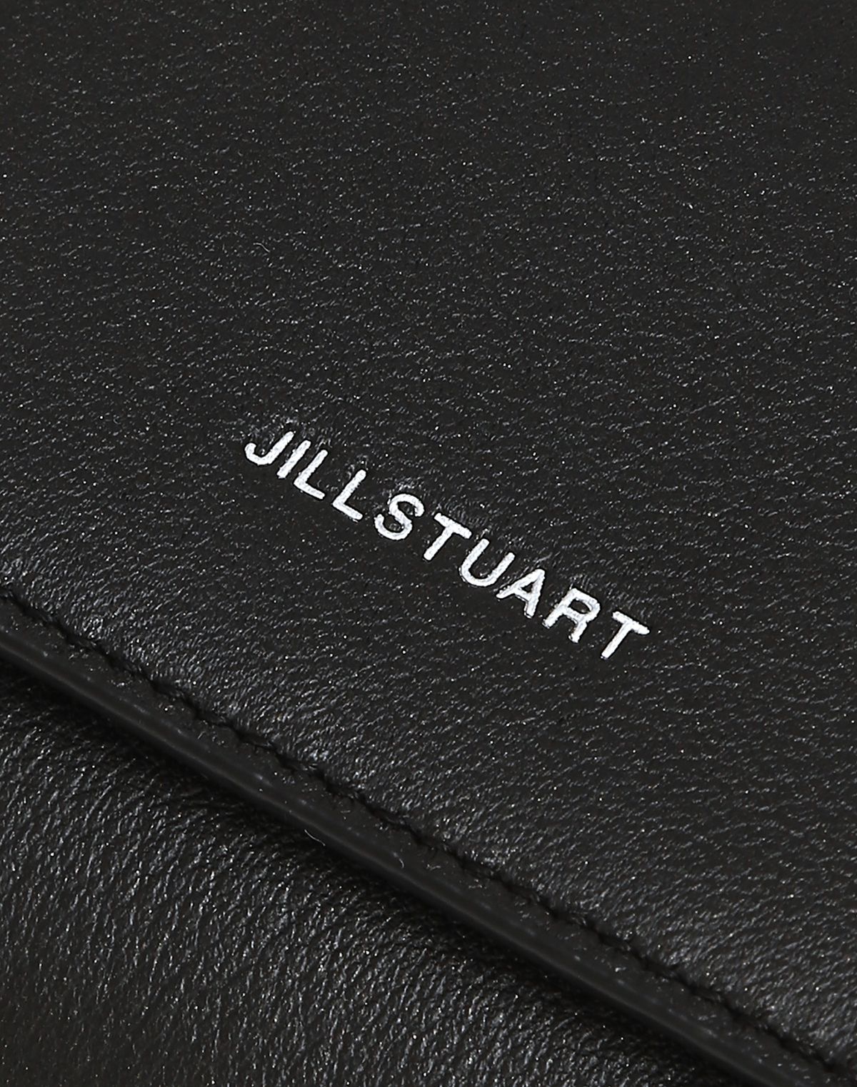 질스튜어트액세서리(JILLSTUART ACC) [ZOE] 플라워참장식 소가죽 블랙 3단반지갑 블랙
