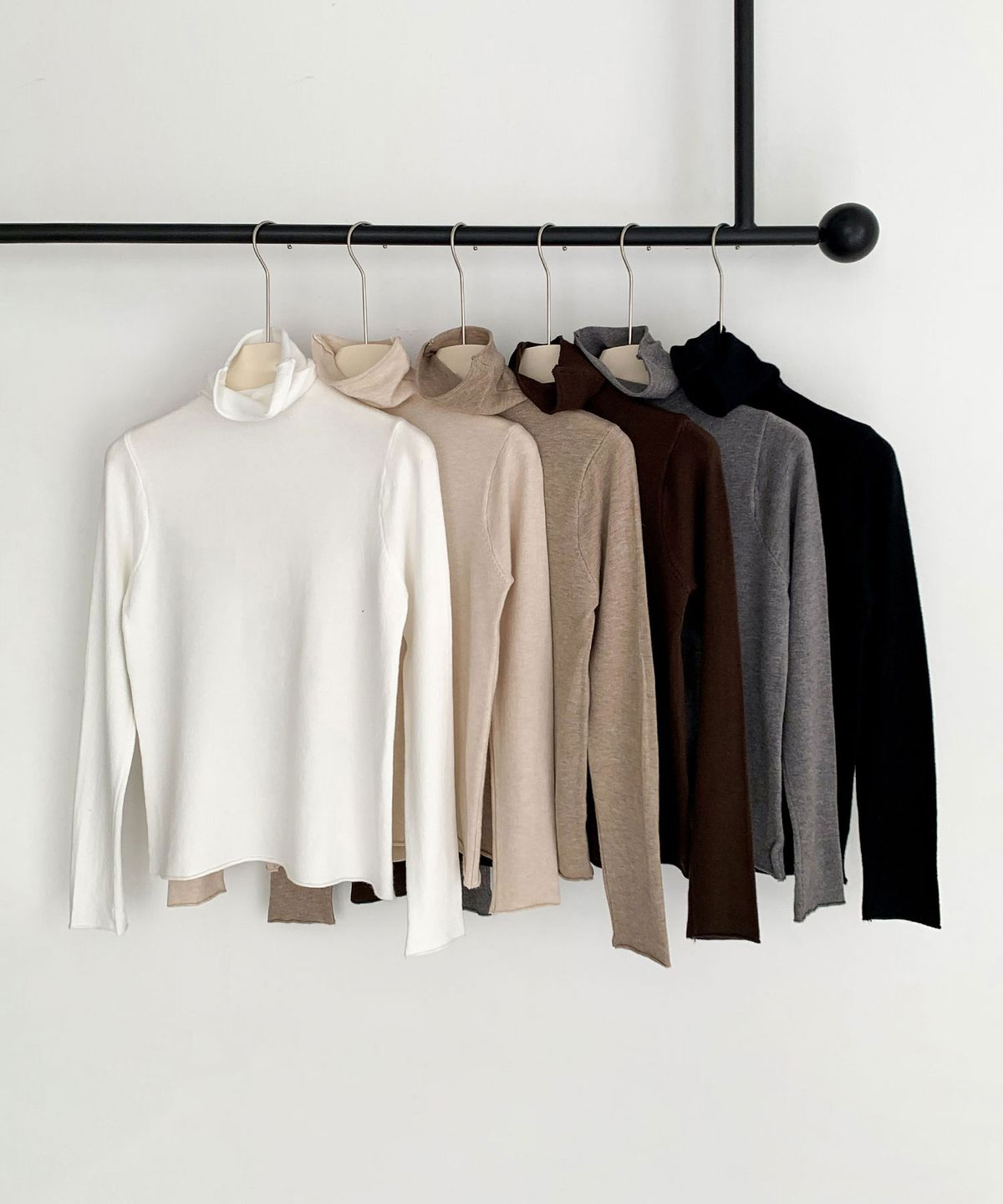 바스카라(VASCARA) Basic Turtleneck T-shirt (6colors)