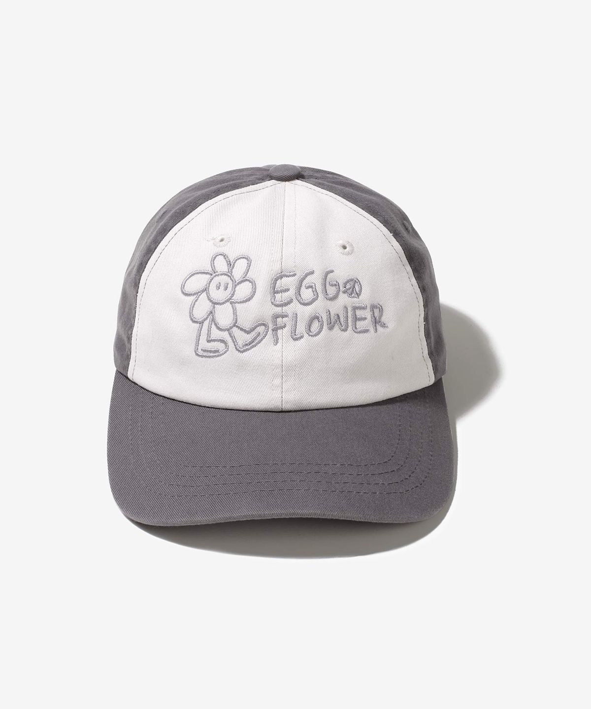 벌룬프렌즈(BALLOON FRIENDS) Egg Flower 투톤 볼캡 그레이